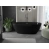 Mexen Eris baignoire autoportante 170 x 80 cm, noire, trop-plein métal canon - 53441708070-95