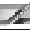 Baignoire d'angle Mexen Mia autoportante gauche 180 x 80 cm, blanc/noir, trop-plein blanc - 52691808075L-20