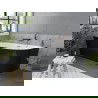 Baignoire Mexen Mia à angle gauche 180 x 80 cm, blanche/noire, évacuation en laiton brossé - 52691808075L-65