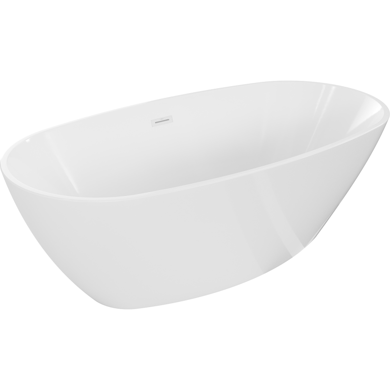 Mexen Eris baignoire indépendante 180 x 80 cm, blanche, trop-plein blanc - 53441808000-20