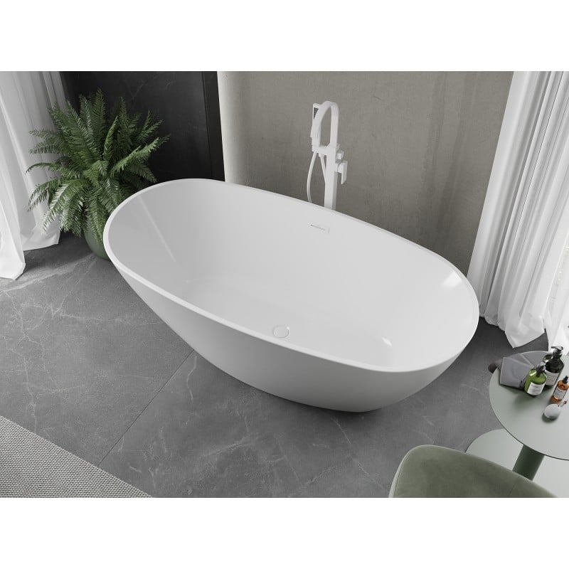 Mexen Eris baignoire indépendante 180 x 80 cm, blanche, trop-plein blanc - 53441808000-20