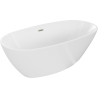 Mexen Eris baignoire autoportante 180 x 80 cm, blanche, trop-plein en nickel brossé - 53441808000-97