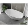 Mexen Eris baignoire autoportante 180 x 80 cm, blanche, trop-plein en nickel brossé - 53441808000-97