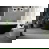 Mexen Eris baignoire autoportante 180 x 80 cm, blanche/noire, trop-plein en or brossé - 53441808075-55