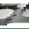 Mexen Eris baignoire autoportante 180 x 80 cm, blanche/noire, trop-plein en or brossé - 53441808075-55