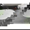 Mexen Eris baignoire autonome 180 x 80 cm, blanche/noire, évacuation dorée rose - 53441808075-60