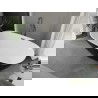 Baignoire autoportante Mexen Eris 180 x 80 cm, blanche/noire, trop plein gun metal - 53441808075-95