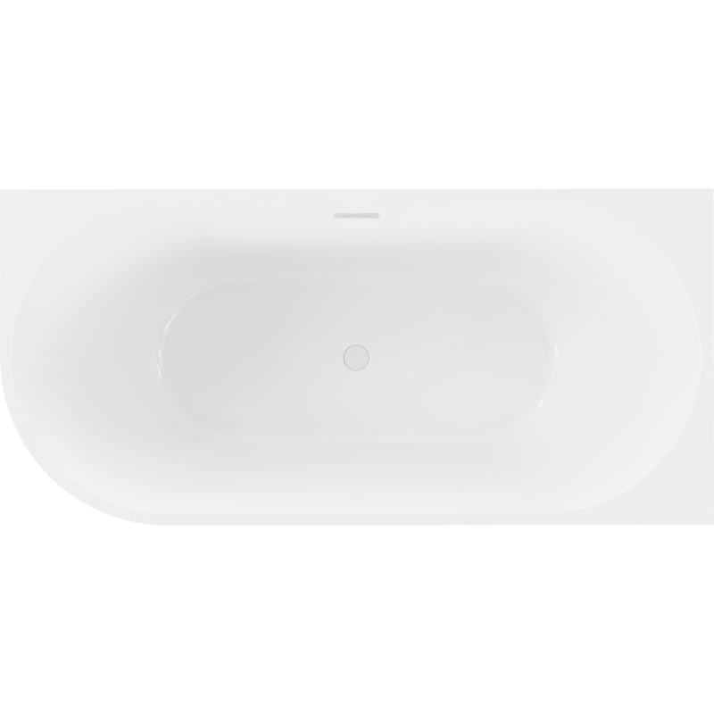 Mexen Mia baignoire autoportante d'angle droite 180 x 80 cm, blanche, trop-plein blanc - 52691808000P-20