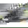 Baignoire d'angle Mexen Mia autoportante droite 180 x 80 cm, blanche, évacuation en or brossé - 52691808000P-55