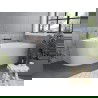 Baignoire d'angle droite Mexen Mia 180 x 80 cm, blanche, évacuation en cuivre brossé - 52691808000P-65