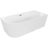 Mexen Mia baignoire autoportante d'angle droite 180 x 80 cm, blanche, trop-plein en métal canon - 52691808000P-95