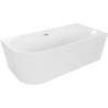 Mexen Mia baignoire autoportante d'angle droite 180 x 80 cm, blanche, trop-plein en nickel brossé - 52691808000P-97