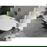 Baignoire autoportante Mexen Eris 180 x 80 cm, blanc/noir, bonde noire - 53441808075-70