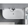Mexen Mia baignoire autoportante d'angle droit 180 x 80 cm, blanc/noir, trop-plein noir - 52691808075P-70