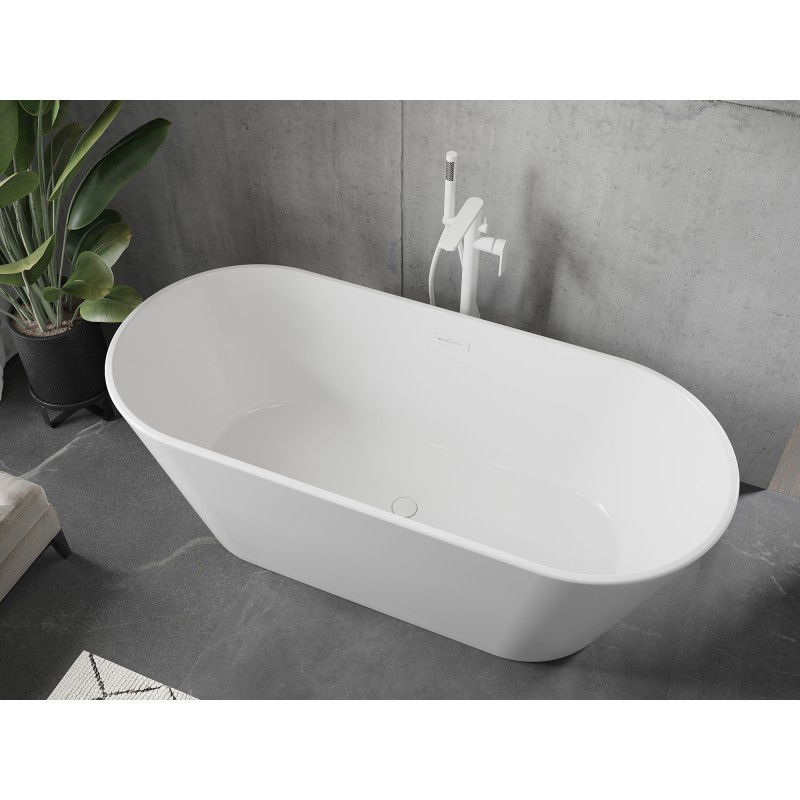 Mexen Flavia baignoire autoportante 150 x 75 cm, blanche, trop-plein blanc - 54031507500-20