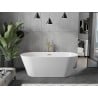 Mexen Flavia baignoire autoportante 150 x 75 cm, blanche, trop-plein doré - 54031507500-G
