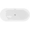 Baignoire Mexen Flavia indépendante 150 x 75 cm, blanche/noire, évacuation chromée - 54031507575-01