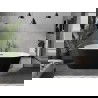 Baignoire freestanding Mexen Flavia 150 x 75 cm, blanc/noir, bonde gun gray brossé - 54031507575-66