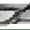 Baignoire freestanding Mexen Flavia 150 x 75 cm, blanc/noir, bonde gun gray brossé - 54031507575-66