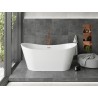 Mexen Montana baignoire autoportante 150 x 75 cm, blanche, trop-plein cuivre brossé - 52011507500-65