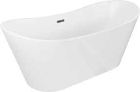 Mexen Montana baignoire autoportante 150 x 75 cm, blanche, trop-plein gun gray brossé - 52011507500-66
