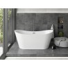 Mexen Montana baignoire autoportante 150 x 75 cm, blanche, trop-plein gun gray brossé - 52011507500-66