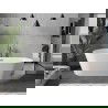 Baignoire Mexen Flavia libre 160 x 75 cm, blanche, trop-plein gun gray brossé - 54031608000-66