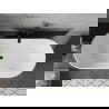 Baignoire Mexen Flavia autoportante 160 x 75 cm, blanche, trop-plein noir - 54031608000-70
