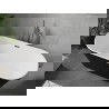 Baignoire Mexen Flavia autoportante 160 x 75 cm, blanche/noire, évacuation gun metal - 54031608075-95