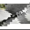 Baignoire Mexen Montana autonome 150 x 75 cm, blanche, bonde gun metal - 52011507500-95