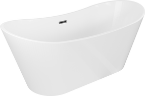 Baignoire Mexen Montana autonome 150 x 75 cm, blanche, bonde gun metal - 52011507500-95