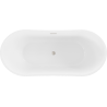Mexen Montana baignoire autoportante 150 x 75 cm, blanche, trop-plein en nickel brossé - 52011507500-97