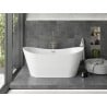 Mexen Montana baignoire autoportante 150 x 75 cm, blanche, trop-plein en nickel brossé - 52011507500-97