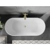 Baignoire Mexen Flavia autonome 170 x 75 cm, blanche, évacuation en or brossé - 54031708000-55