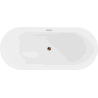 Mexen Flavia baignoire autoportante 170 x 75 cm, blanche, trop-plein or rose - 54031708000-60