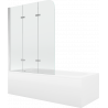 Mexen Vega baignoire rectangulaire 160 x 70 cm avec tablier et pare-baignoire 3 volets 120 cm, transparent, chrome - 550116070X?