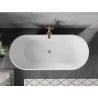Baignoire Mexen Flavia autoportante 170 x 75 cm, blanche, vidange en cuivre brossé - 54031708000-65