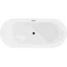 Baignoire Mexen Flavia autoportante 170 x 75 cm, blanche, vidage noir - 54031708000-70