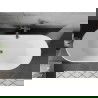 Baignoire Mexen Flavia autoportante 170 x 75 cm, blanche, évacuation gun gray brossé - 54031708000-66
