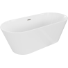 Baignoire Mexen Flavia autoportante 170 x 75 cm, blanche, vidange en nickel brossé - 54031708000-97