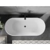 Baignoire Mexen Flavia autoportante 170 x 75 cm, blanche, vidage noir - 54031708000-70