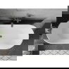 Baignoire Mexen Flavia autoportante 170 x 75 cm, blanche, trop-plein gun metal - 54031708000-95
