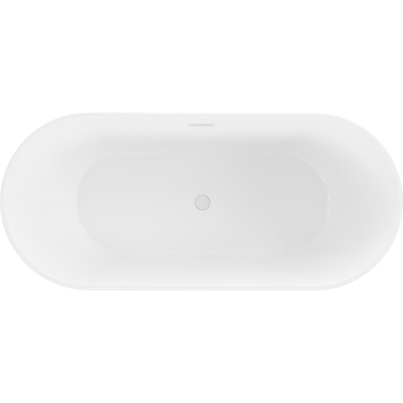 Mexen Flavia baignoire autoportante 170 x 75 cm, blanc/noir, trop-plein blanc - 54031708075-20