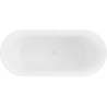 Baignoire indépendante Mexen Flavia 170 x 75 cm, blanche/noire, trop-plein blanc - 54031708075-20