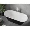 Mexen Flavia baignoire autoportante 170 x 75 cm, blanc/noir, trop-plein blanc - 54031708075-20