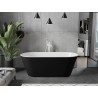Mexen Flavia baignoire autoportante 170 x 75 cm, blanc/noir, trop-plein blanc - 54031708075-20