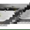 Baignoire Mexen Flavia autoportante 170 x 75 cm, blanche/noire, bonde dorée - 54031708075-50