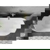 Baignoire Mexen Flavia autoportante 170 x 75 cm, blanche/noire, trop-plein en or brossé - 54031708075-55