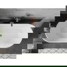 Baignoire autoportante Mexen Flavia 170 x 75 cm, blanche/noire, trop-plein en or rose - 54031708075-60