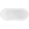 Mexen Montana baignoire autoportante 150 x 75 cm, blanche/noire, trop-plein blanc - 52011507575-20